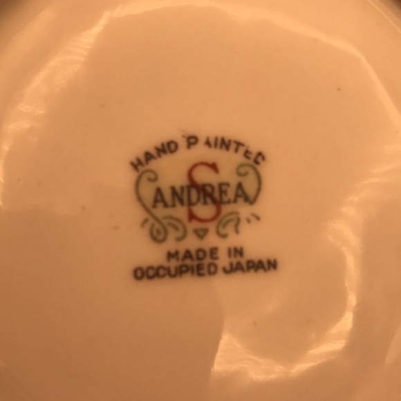 VTG Andrea by Sadek Handpainted Leaf Trinket Dish/Bowl - Picture 4 of 10